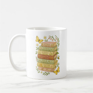 Natur und Botanischer Stapel buchen Kaffeetasse