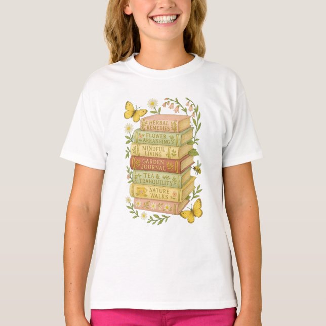 Natur und Botanischer Stapel buchen T-Shirt (Vorderseite)