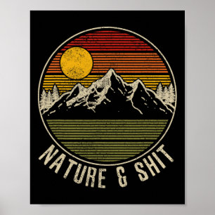 Natur Und - Lustige Vintage Berge Wandern Campin Poster