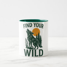 Natur- und Outdoor-Freiheitskunst Zweifarbige Tasse