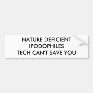 NATUR UNZULÄNGLICHES IPODOPHILESTECH KANN SIE AUTOAUFKLEBER