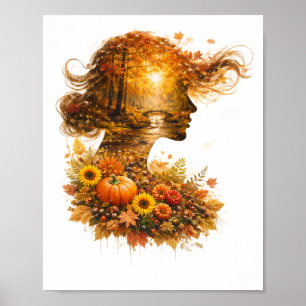 Natur von Innen: Double-Exposure-Kunstsammlung Poster