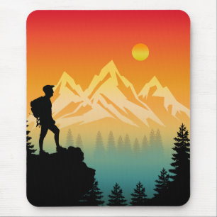 Natur Wandern Bergwald Landschaft Mousepad