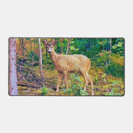 Natur Wasserfarbe Schönes Hirsch Schreibtischunterlage