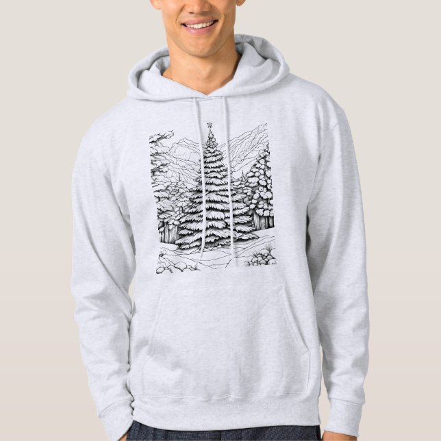 Natur-Weihnachtsbaumwälder, Hoodie (Vorderseite)