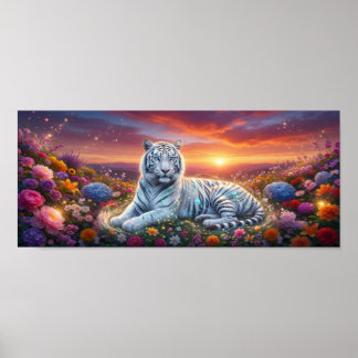Natur & Weißer Tiger Poster