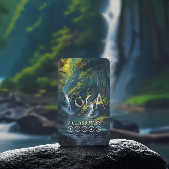 Natur YOGA Versteckter Text Reiki Master 5 Klassen Treuekarte (Von Creator hochgeladen)