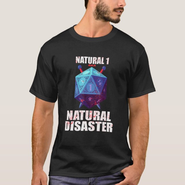 Natural 1 aka Natural Selection Dice Fun T-Shirt (Vorderseite)