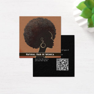 Natural African American Hair Salon Business Card