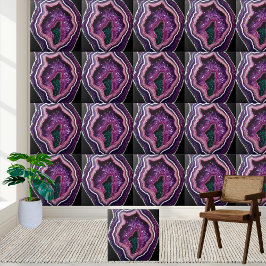 Natural Amethyst Geode Tile mit grünem Zentrum Fliese