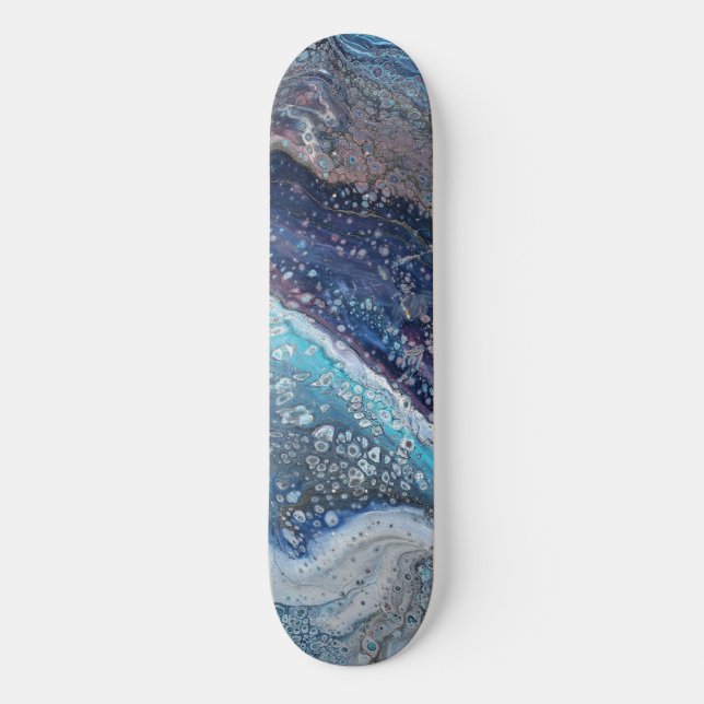 Natural Attraction 2 Blue Geode Skateboard Deck (Vorderseite)