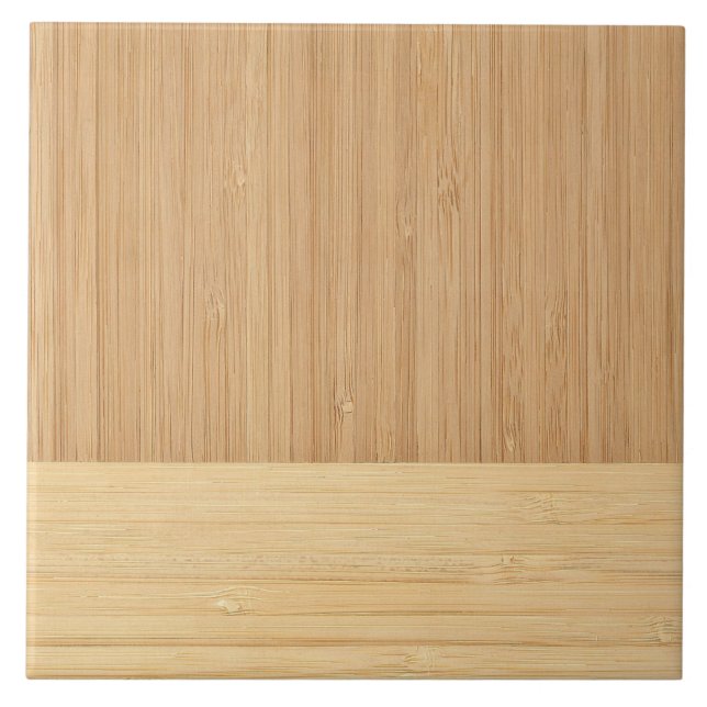 Natural Bamboo Border Wood Grain Look Fliese (Vorderseite)
