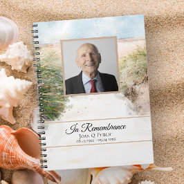Natural Beach Funerary Memorial Guest Book Notizblock