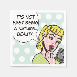 Natural Beauty Comic Book Napkins Serviette