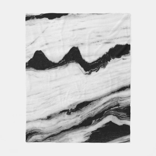 natural black and white marble texture, luxurious  fleecedecke (Vorderseite)