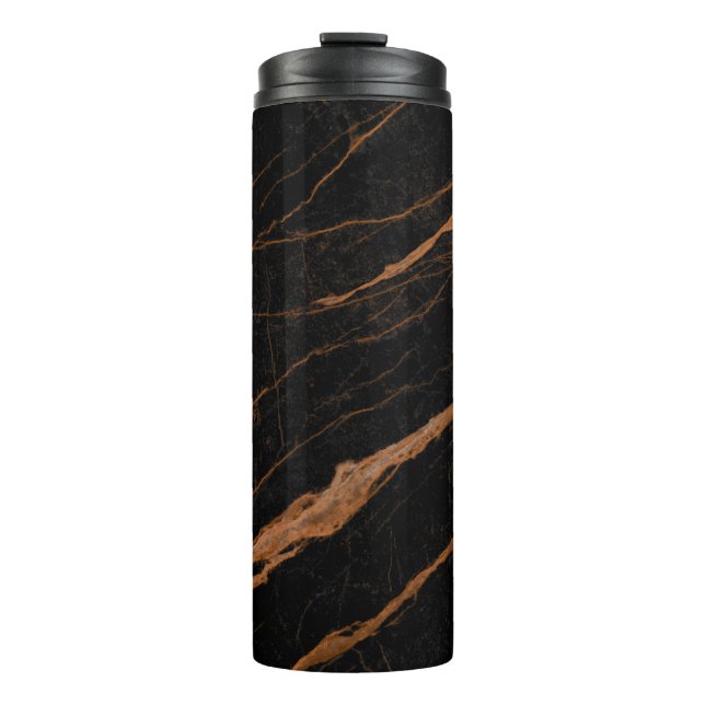 natural black emperador marble texture background  thermosbecher (Vorderseite)