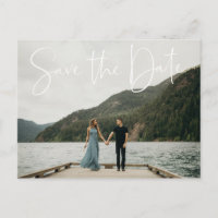 Natural Botanic Foto Script Save the Date