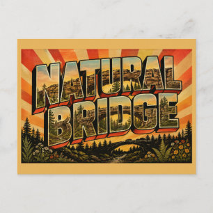 Natural Bridge Alabama Sandsteinbogen Vintage Kuns Postkarte