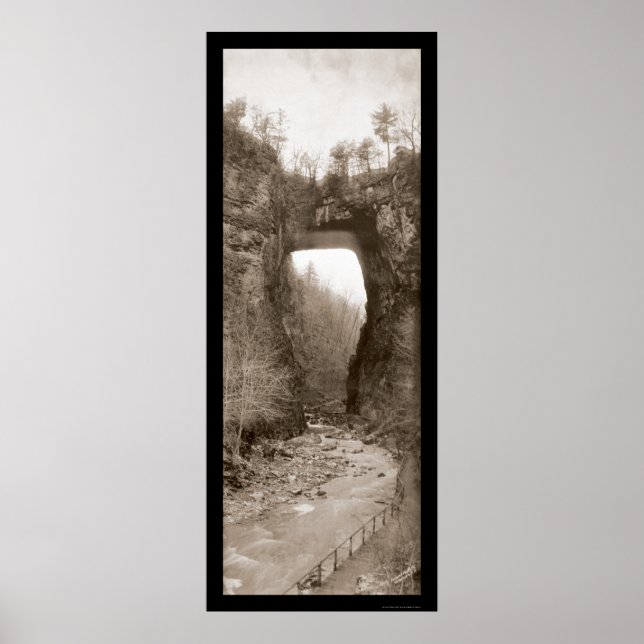 Natural Bridge VA Foto 1909 Poster (Vorne)