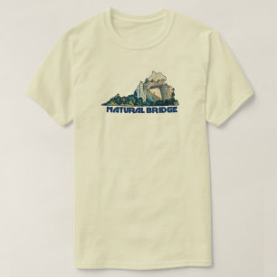 Natural Bridge Virginia State Karte T-Shirt
