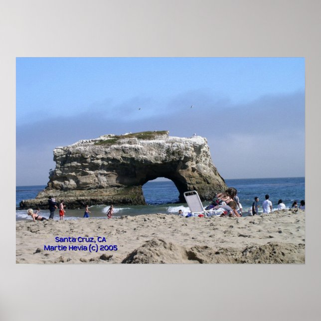 Natural Bridges Beach Print - Wählen Sie Ihre Rahm Poster (Vorne)