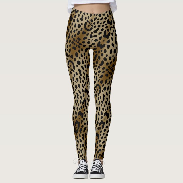 Natural Cheetah Print Leggings (Vorderseite)