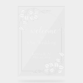 Natural Chic Wedding Acrylic Sign Acrylschild