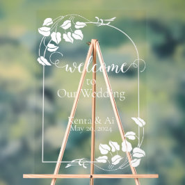 Natural Chic Wedding Acrylic Sign Acrylschild