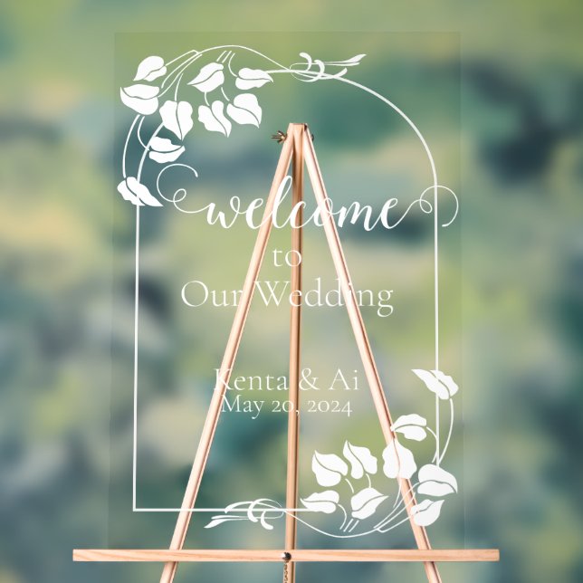 Natural Chic Wedding Acrylic Sign Acrylschild (Neutral)