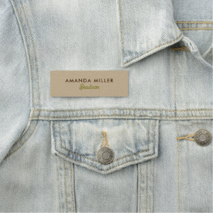 Natural Color Classic Line Texture Namensschild