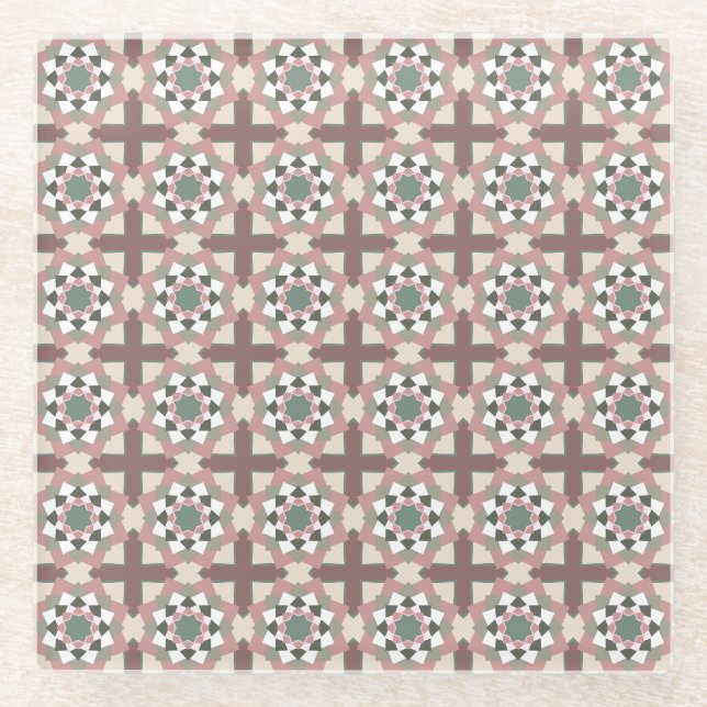 Natural Colors Star Pattern Glasuntersetzer (Vorderseite)