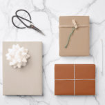 Natural Earthy Christmas Boho Geschenkpapier Set<br><div class="desc">Neutrale Farben für Weihnachtsgeschenke. Drei Blätter mit verschiedenen Farben. Eine ist ein pastellfarbenes Ekshuhn,  die andere ist weiche Taupe,  und die dritte ist ein Lebkuchengebäck in Bräunung. Natürliche erdige Weihnachts Boho Wrapping Papier Blätter.</div>
