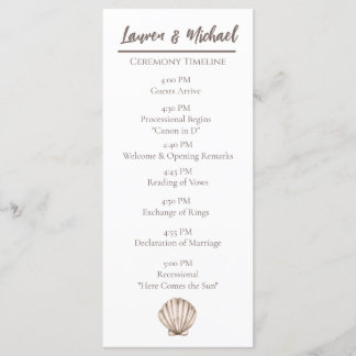 Natural Elegant Beach Seashell Flat Program Programm