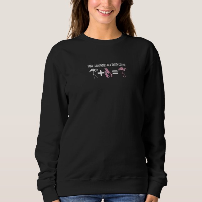 Natural Flamingo + Shrimp Crawfish Shellfish Pink Sweatshirt (Vorderseite)