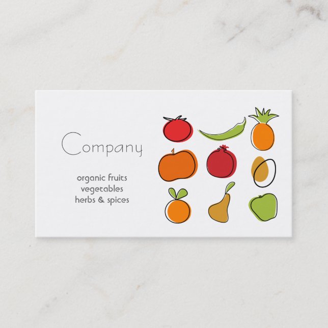 Natural Food Store Business Card Visitenkarte (Vorderseite)