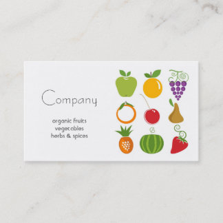 Natural Food Store Business Card Visitenkarte