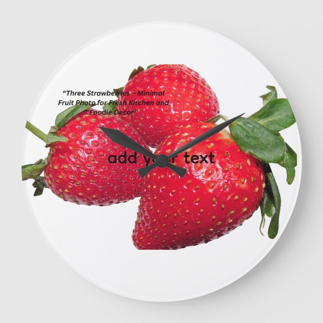  Natural Fruit Cushion for Home Decor Große Wanduhr (Vorderseite)