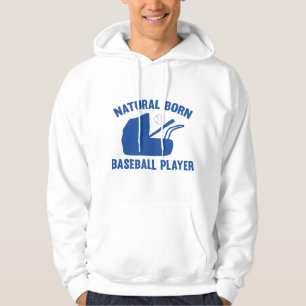 Natural Geboren Baseball Player Hoodie