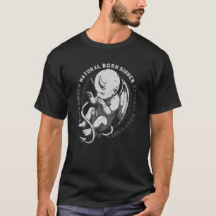 Natural Geboren Sinner Devil Baby Grunge Goth Emo T-Shirt