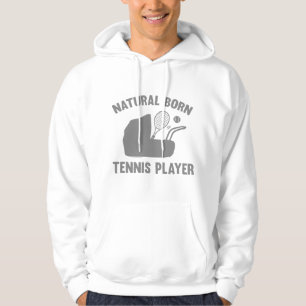 Natural Geboren Tennis Player Hoodie
