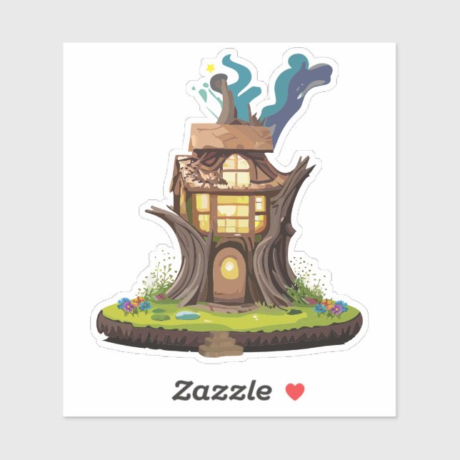 Natural Gnome Forest Zuhause Sticker (Blatt)
