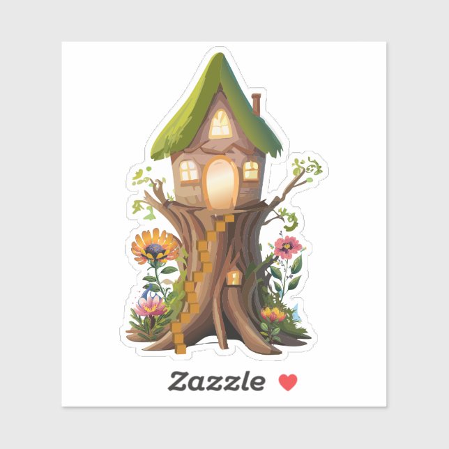 Natural Gnome Forest Zuhause Sticker (Blatt)