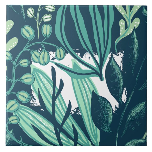 Natural Green Design Tile Fliese (Vorderseite)