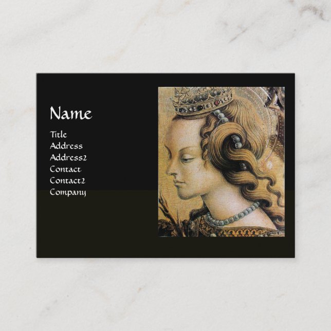 NATURAL HAARSCHÖNHEIT JEWELRY MONOGRAMM schwarzes  Visitenkarte (Vorderseite)