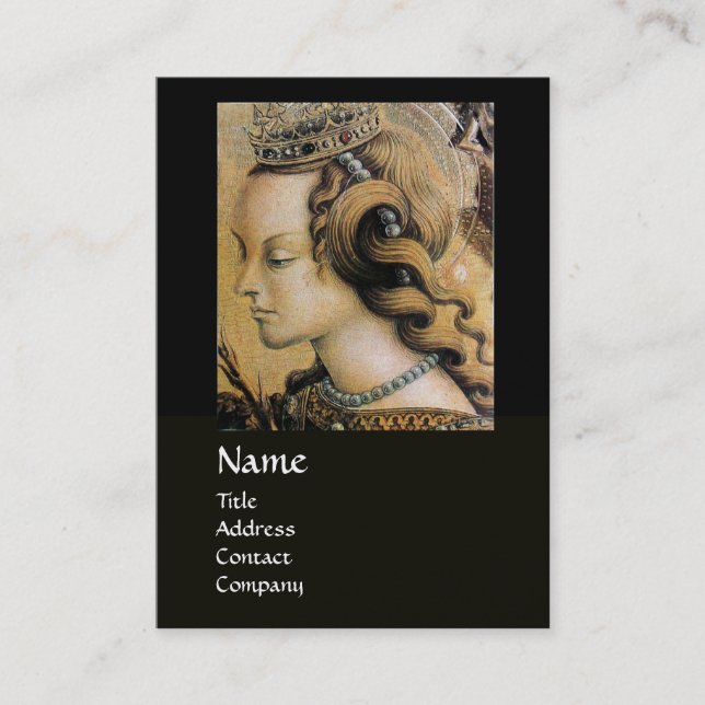 NATURAL HAARSCHÖNHEIT JEWELRY MONOGRAMM schwarzes  Visitenkarte (Vorderseite)