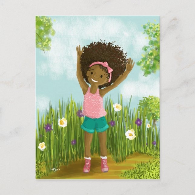 Natural Hair Postcard Postkarte (Vorderseite)