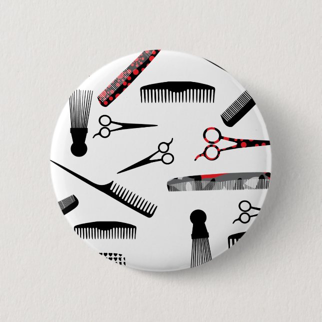 Natural hair red black button (Vorderseite)