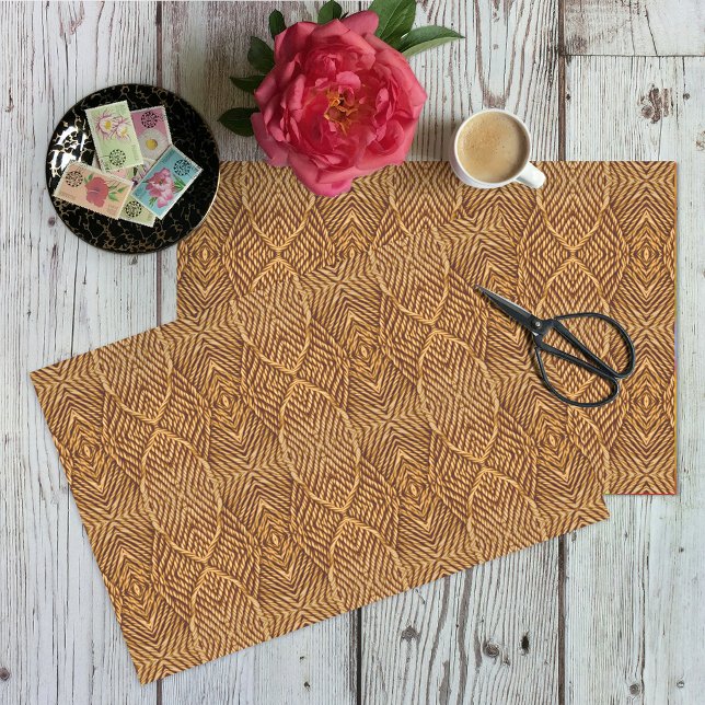 Natural Hessian Jute Pflanze Fibre Print - Craftin Seidenpapier (Von Creator hochgeladen)