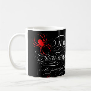 Natural History Title Page Spiders Calligraphy Kaffeetasse