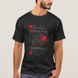 Natural History Title Page Spiders Calligraphy T-Shirt